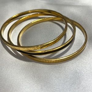 Coach- Set of 3 Gold Bangles